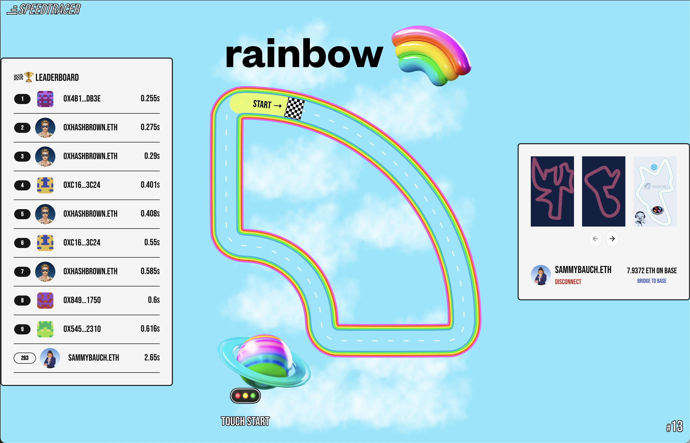Our Rainbow Wallet branded track received over 700 Race Result mints