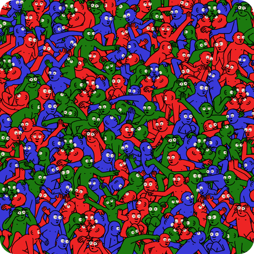 Rare Crowd in an RGB palette by Danny Cole