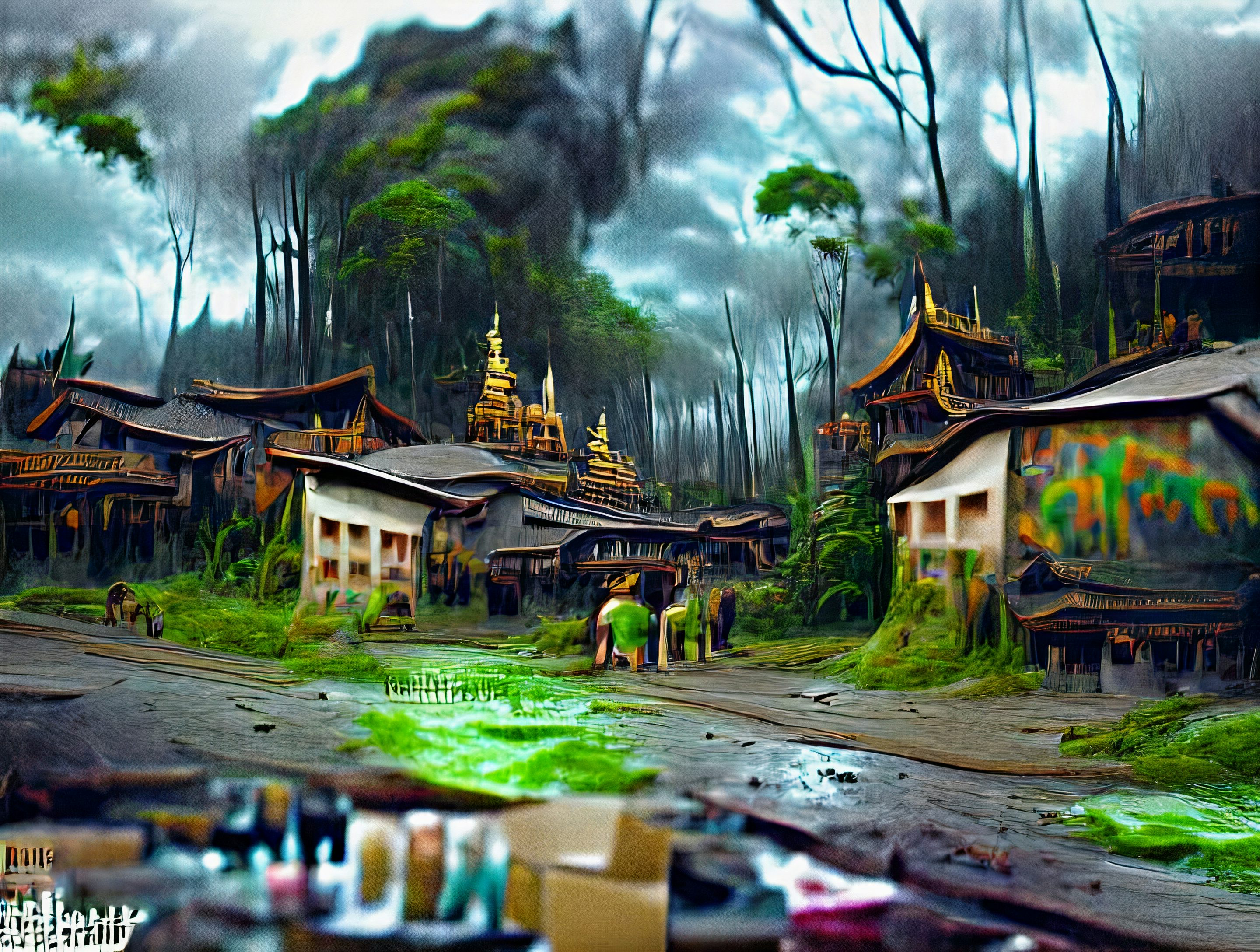 Peter Pink-Howitt, "Luang Prabang", algo-art, 2022 CE