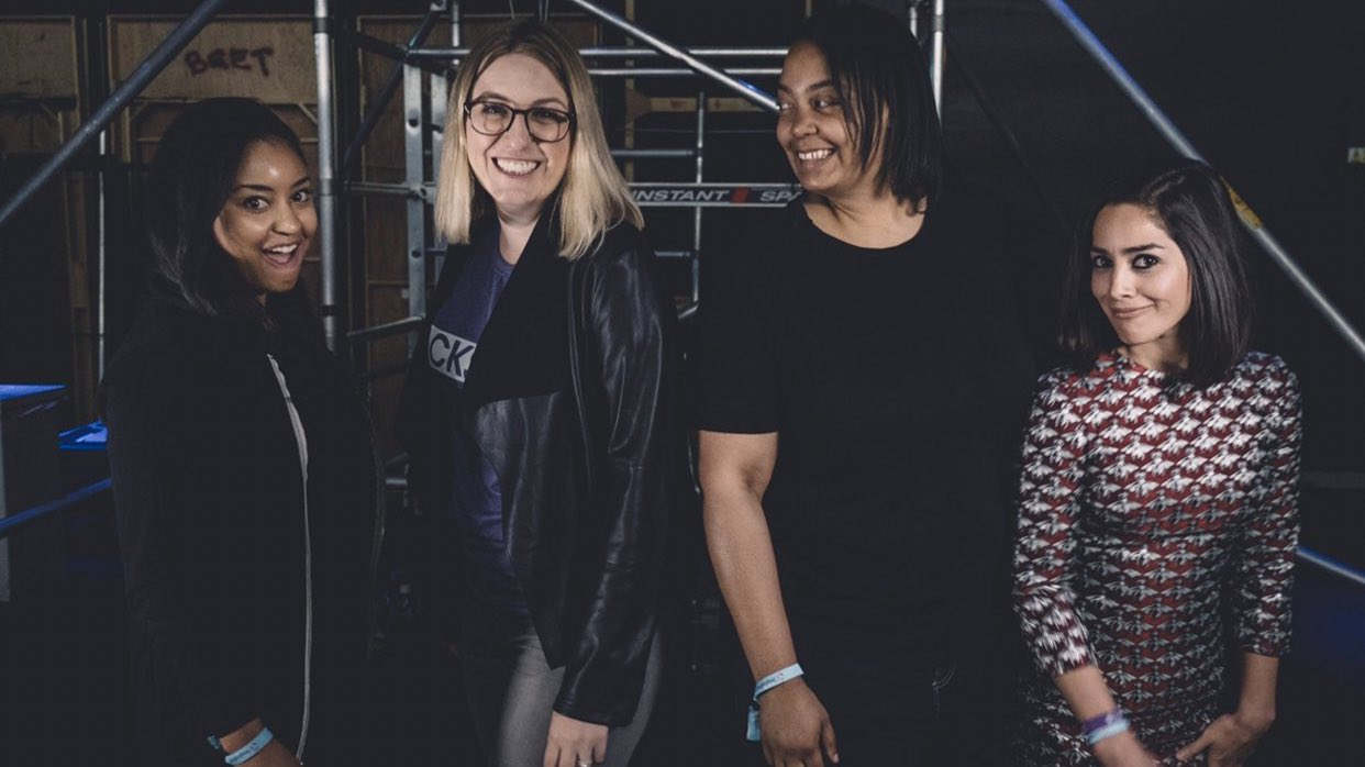 Backstage Capital team: Brittany Davis, Christie Pitts, Arlan Hamilton at InspireFest, 2018