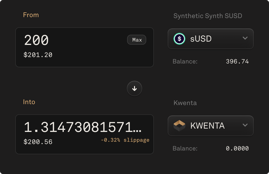 SynthSwap finds you the best price on any synth or erc20 swap