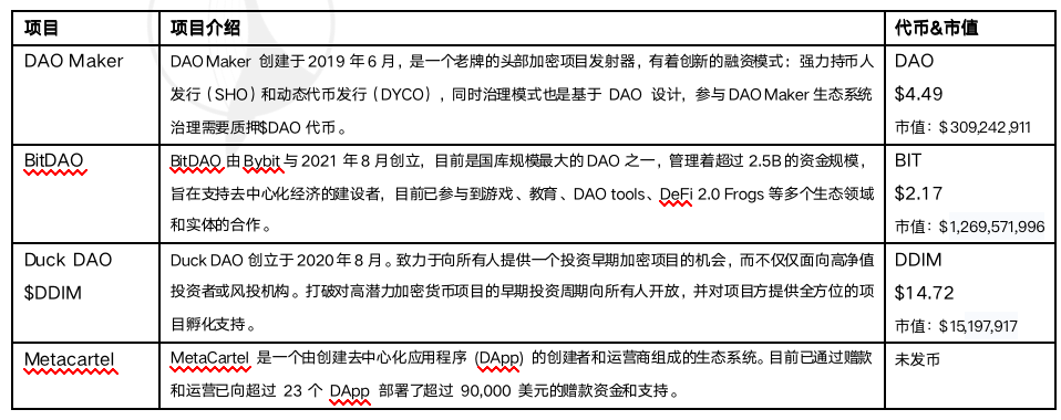 Investment DAOs