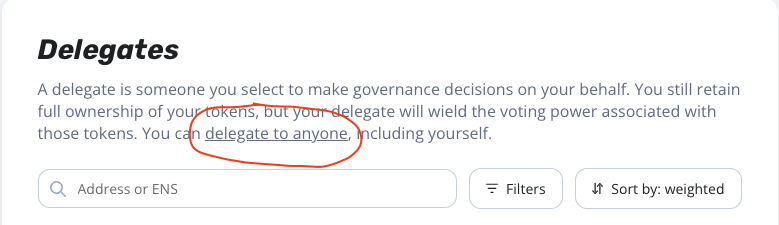 Choose the "delegate to anyone" option