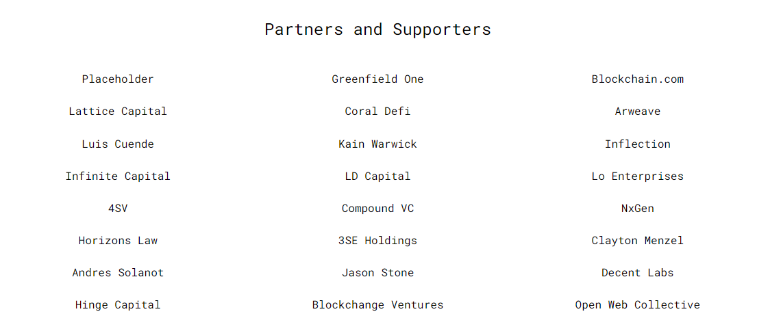 The Sarcophagus Partners and Supporters Ecosystem