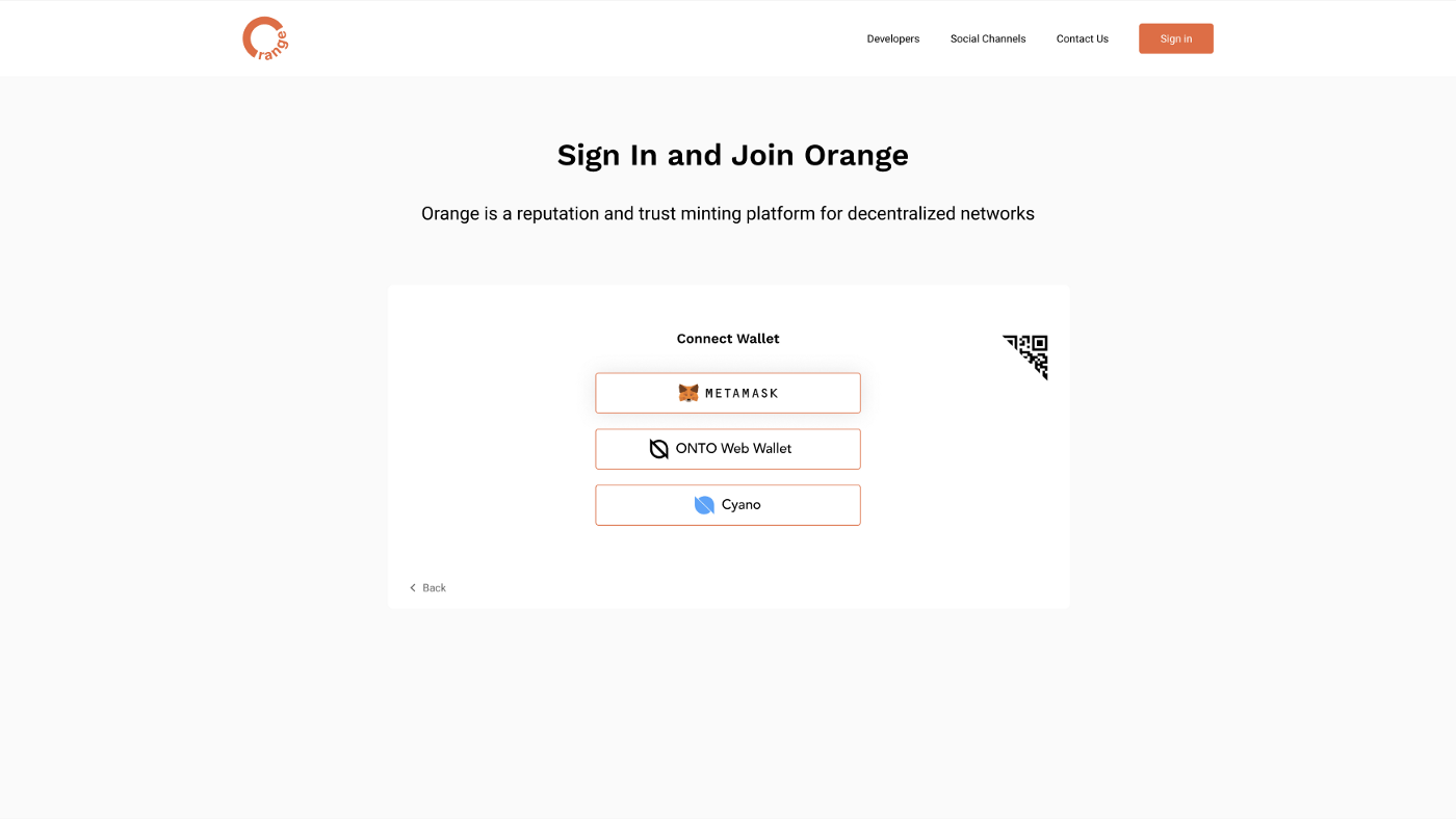 Orange enables portable reputation from multiple on and off chain data sources.