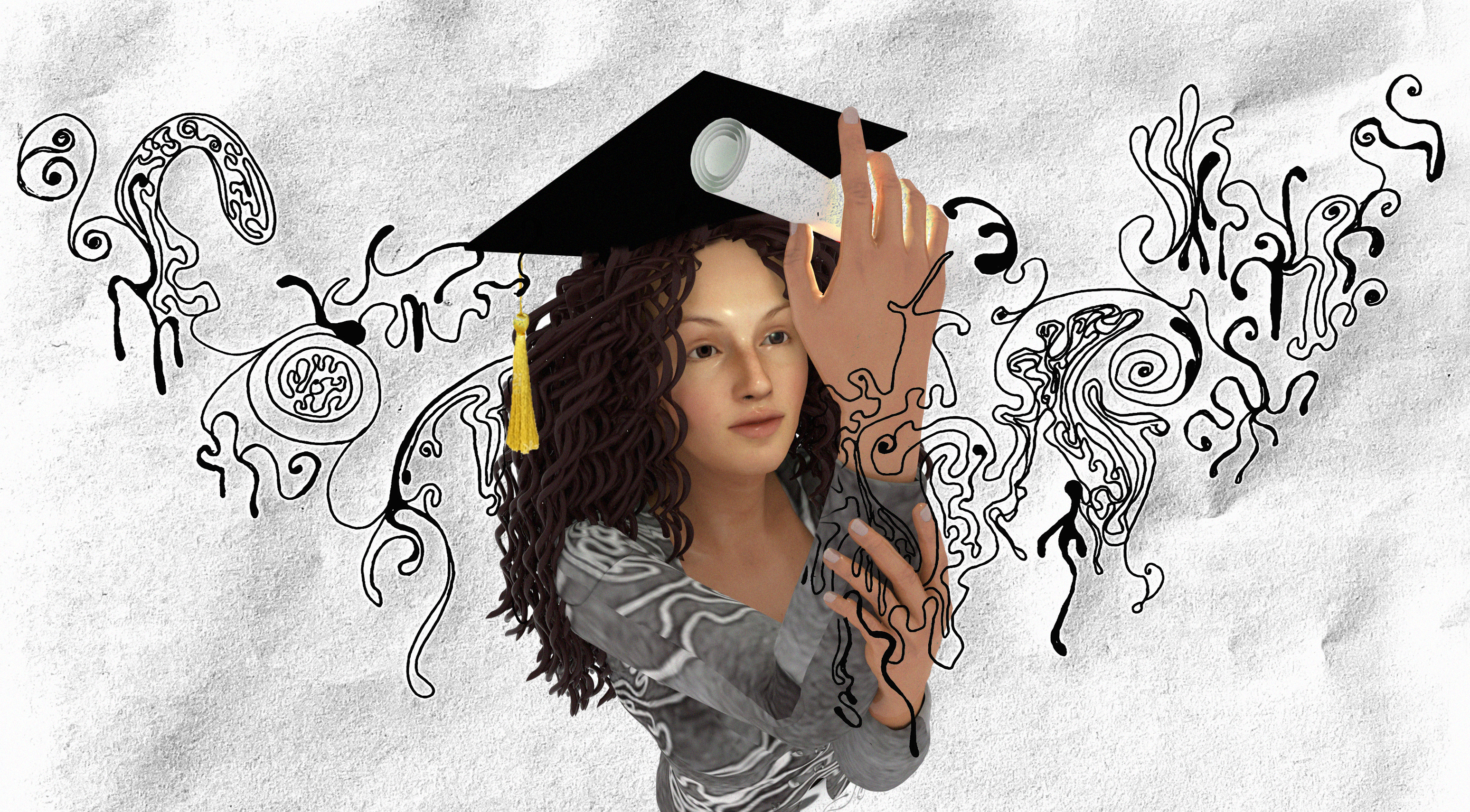 Graduation - Original Artwork by Maddie Goldberg