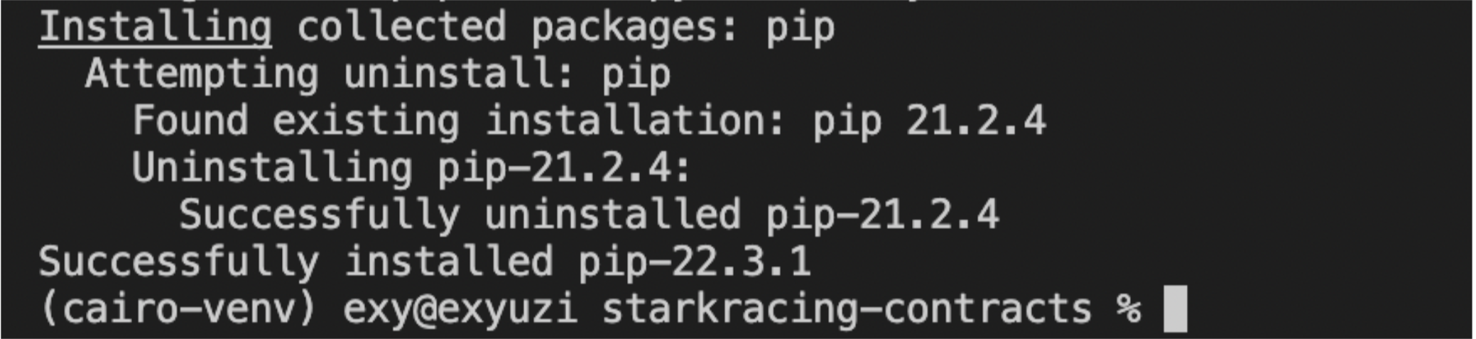 pip install --upgrade pip