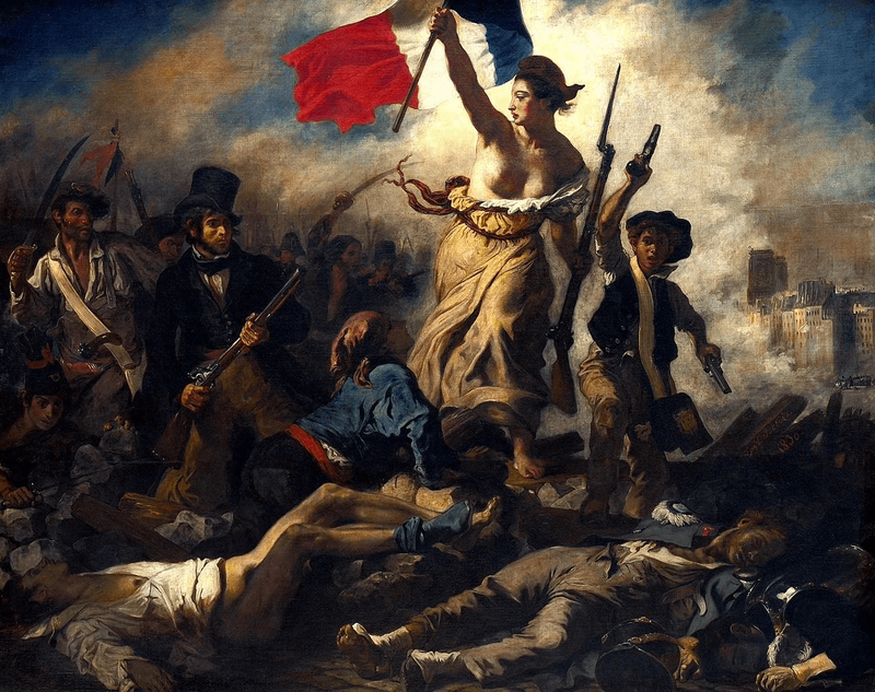 The French Revolution, which overthrew the Bourbon absolute monarchy, broke out in France in 1789.