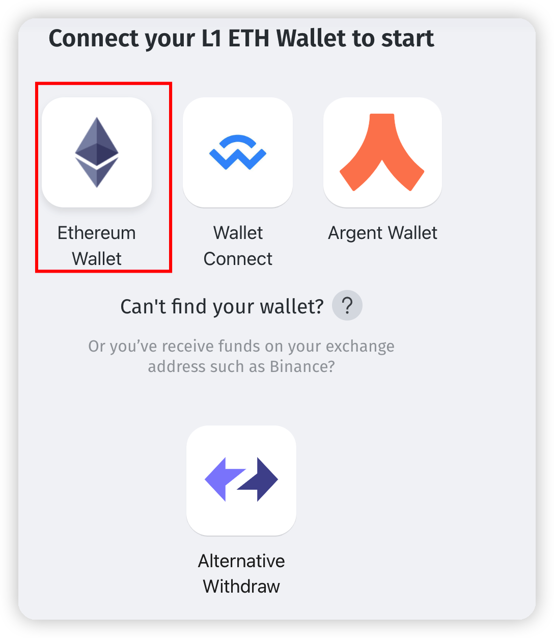 选择 Ethereum Wallet