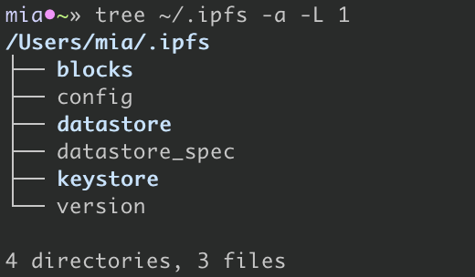 .file structure of a new IPFS node.
