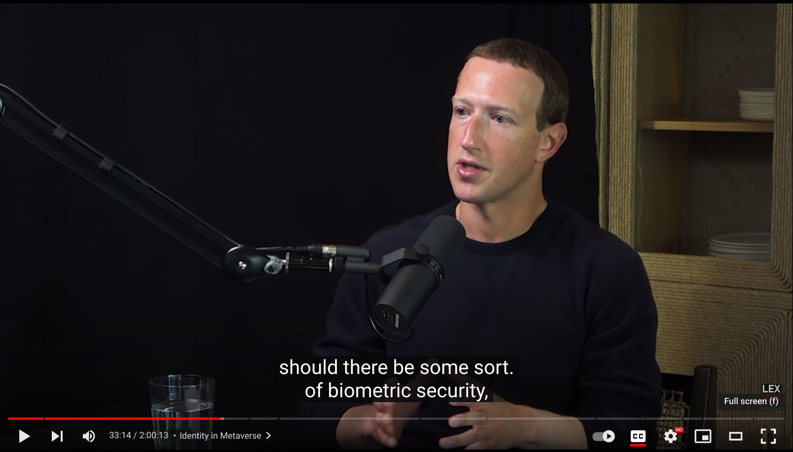 Mark Zuckerberg proposing biometrics as a possible solution to impersonation and fake accounts
