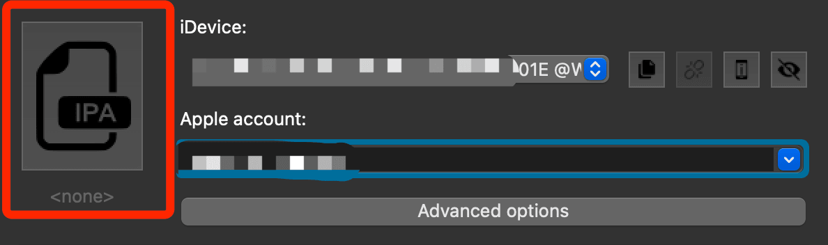 Add DiaBox ipa to Sideloadly