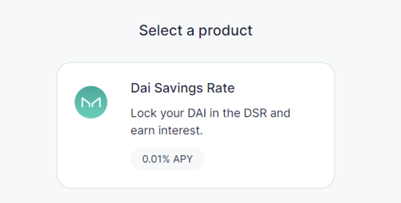 Dai目前的存款利率仅为0.01%，来源：https://oasis.app/