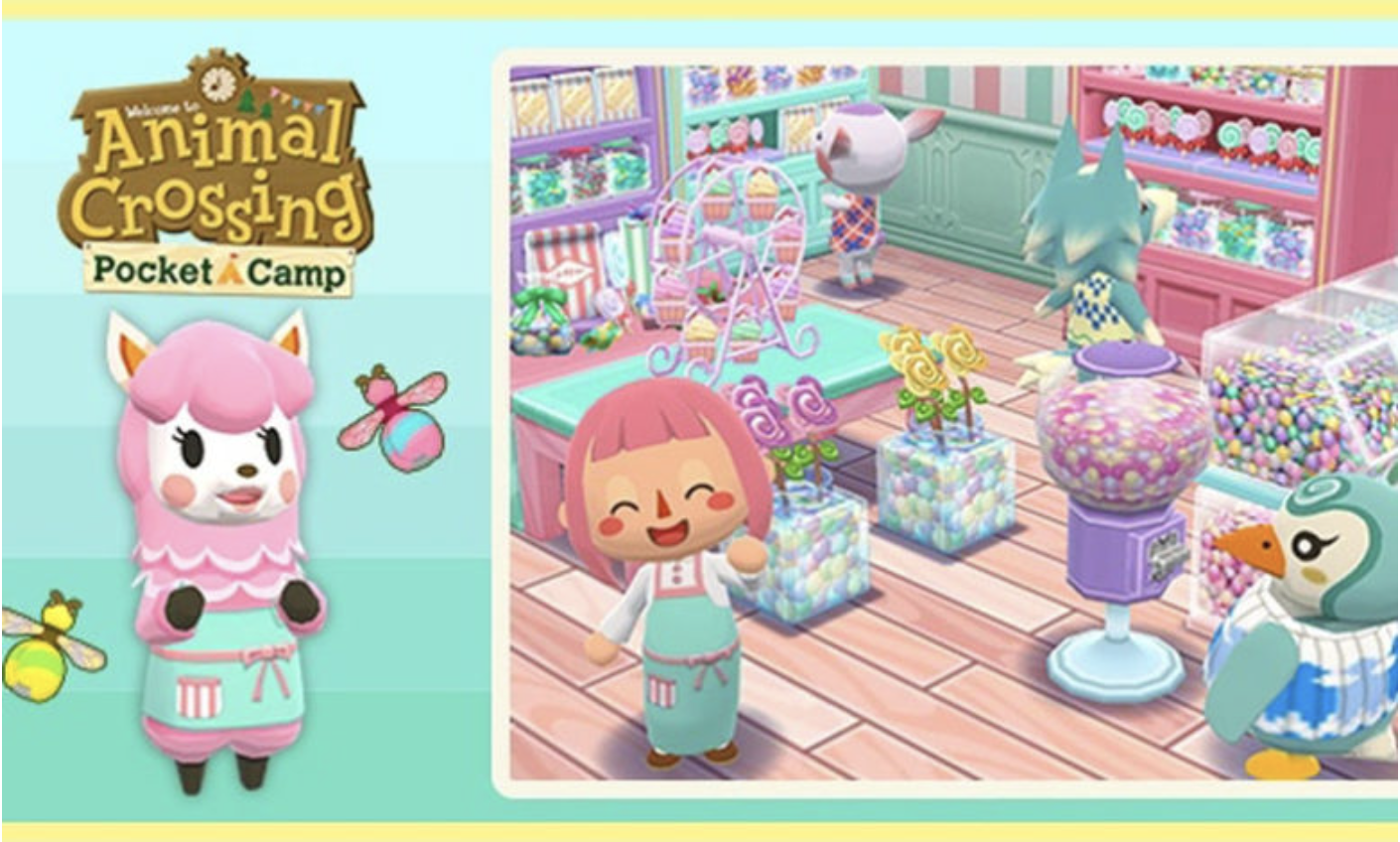 Inspo Exhibit C: Animal Crossing Pocket Camp. So much candyyyy!!!