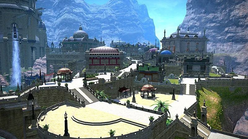 最终幻想 XIV 中的玩家住宅区。图片由Console Games Wiki.提供.