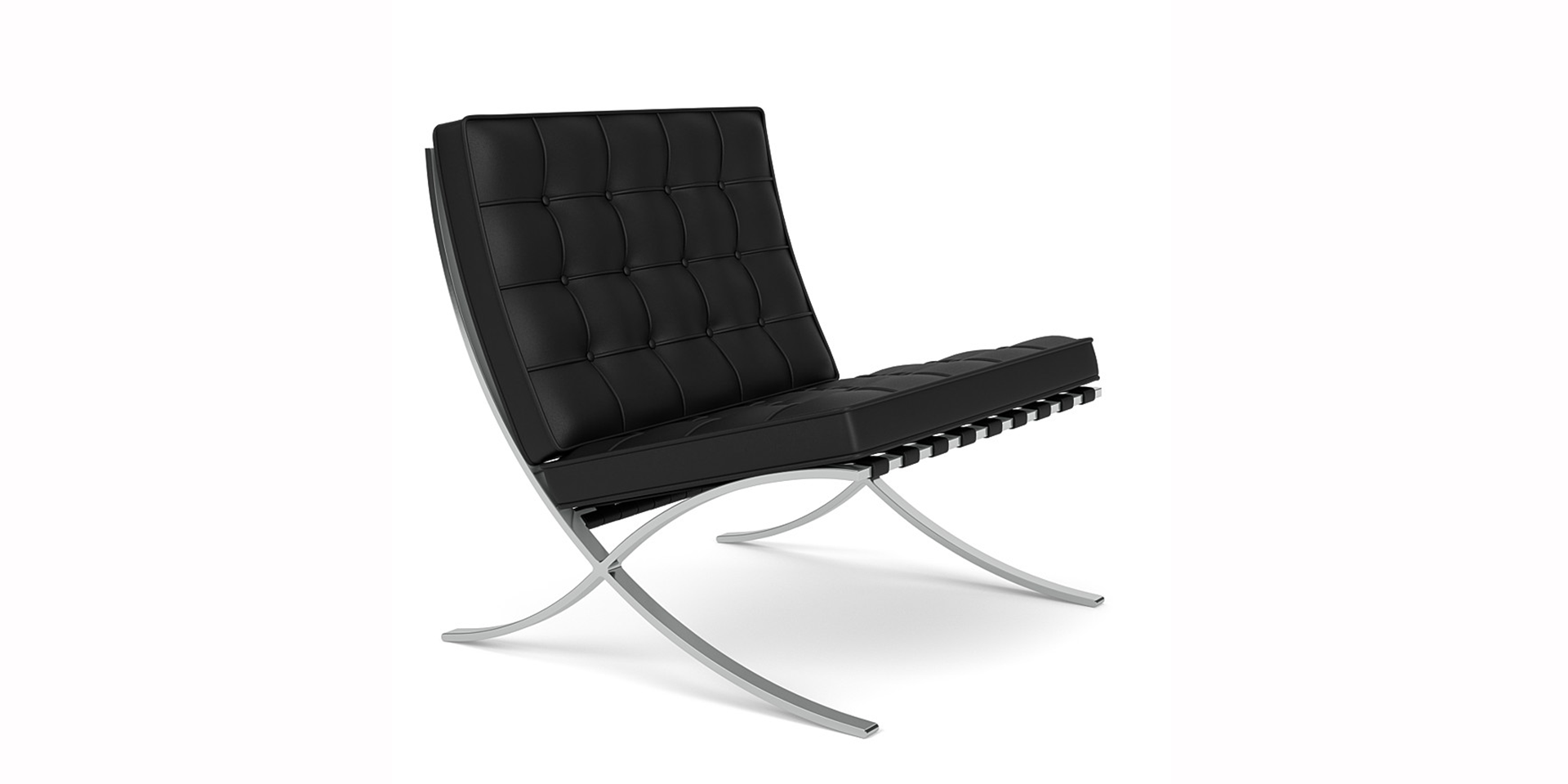 The oft replicated Barcelona chair originating from the Bauhaus era.