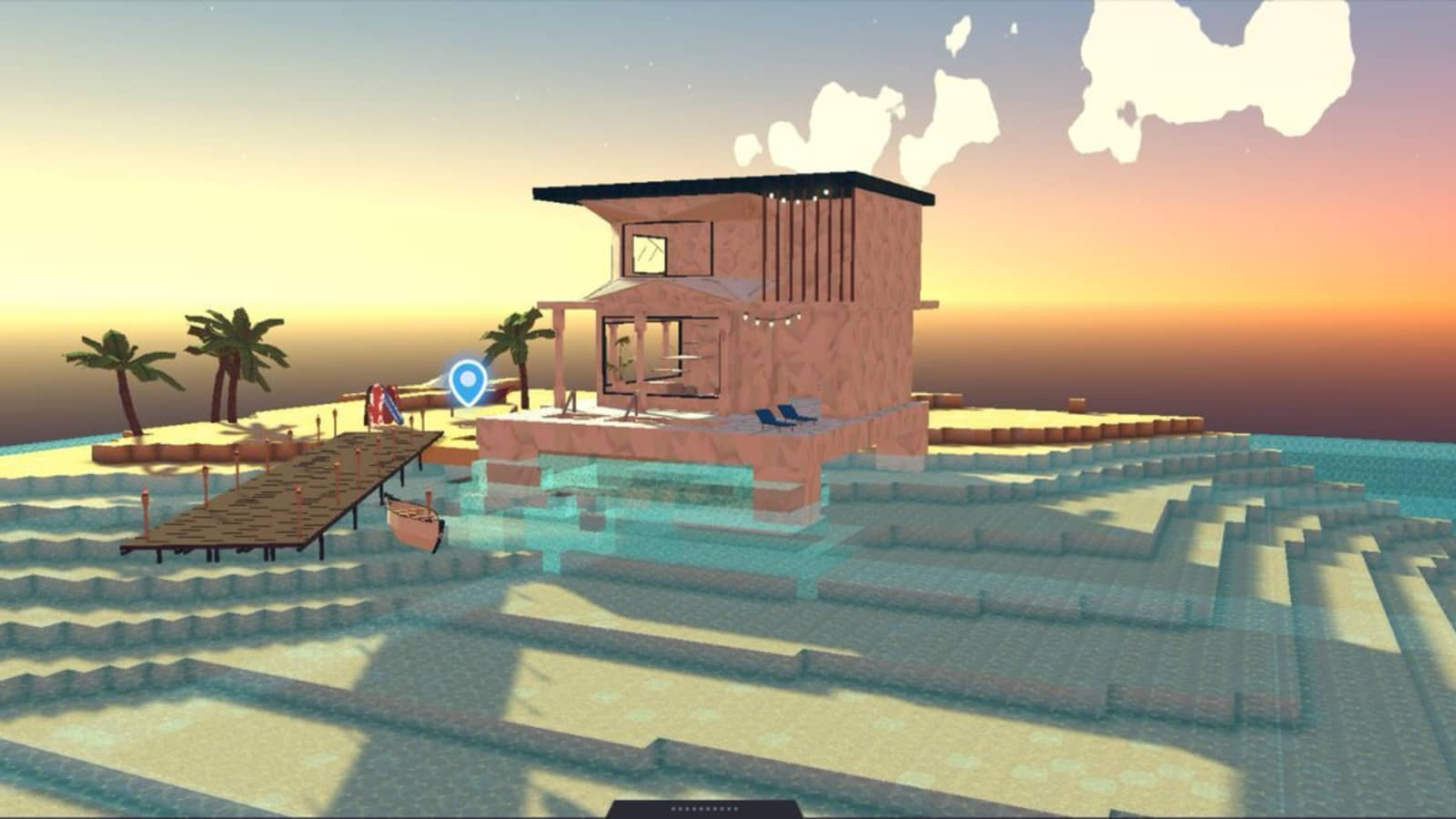 Screenshot of a plot of land created in the metaverse (CNBC)