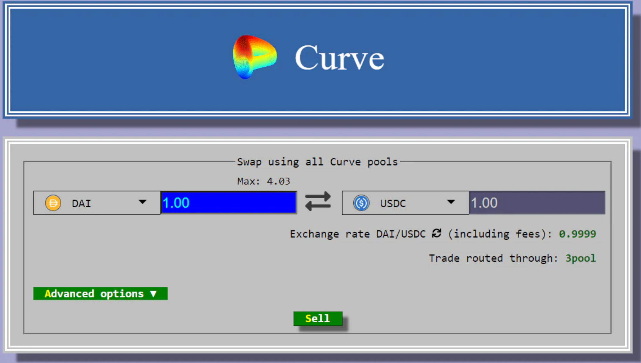 Curve's Geek UI design