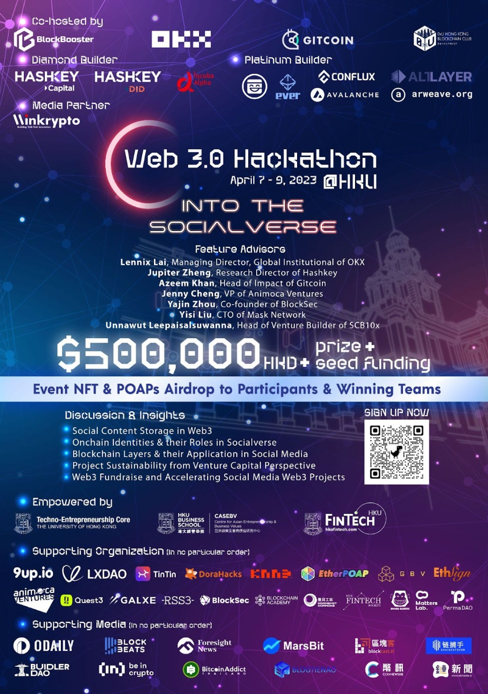 Blockbooster Web3.0 Hackathon Hong Kong poster