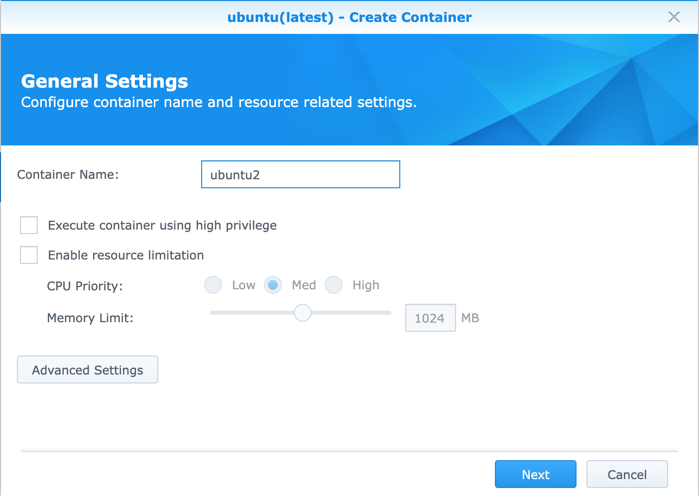 Leave all settings by default