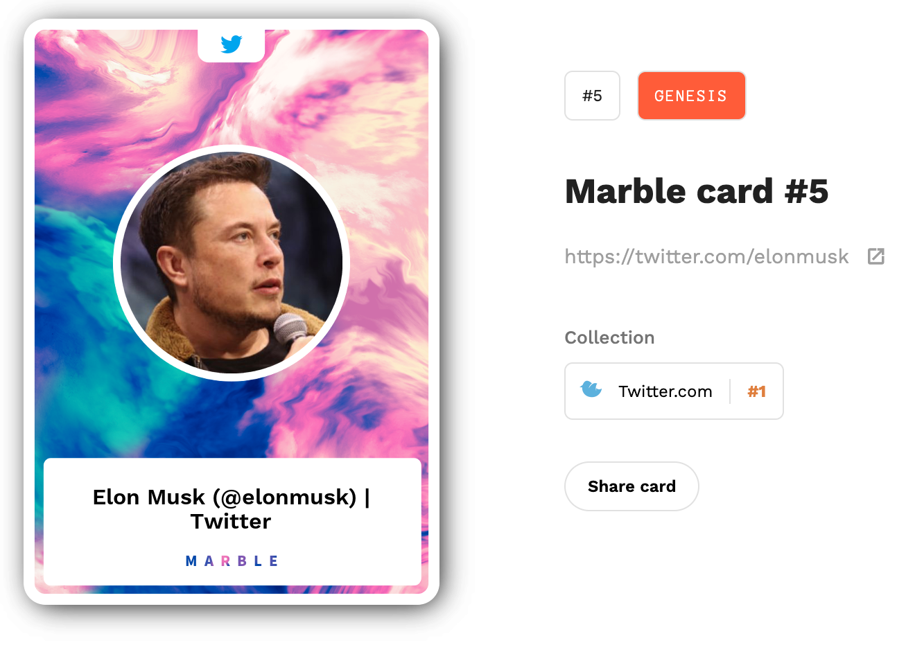 Will you get Elon Musk to sign your Marble Card?