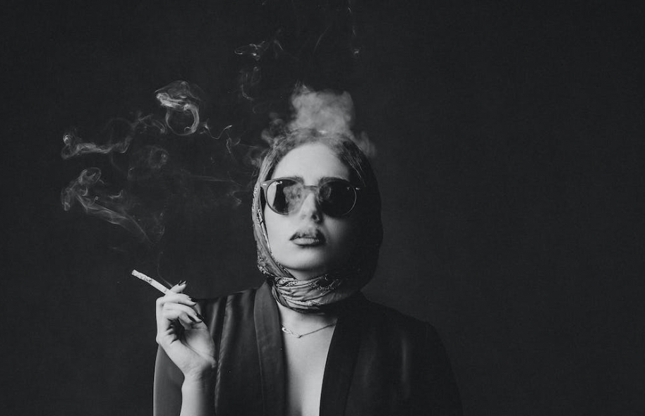 A simple mixture of two senses; smelling the smoke and spreading cigarette smoke