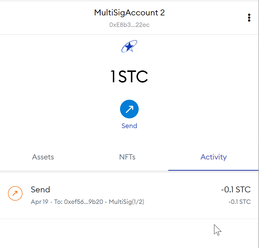 View Initiating Multisig Transactions