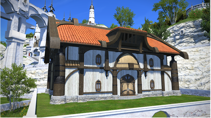 最终幻想 14 中的住房示例。图片由Monterossa在最终幻想 Wiki上提供。