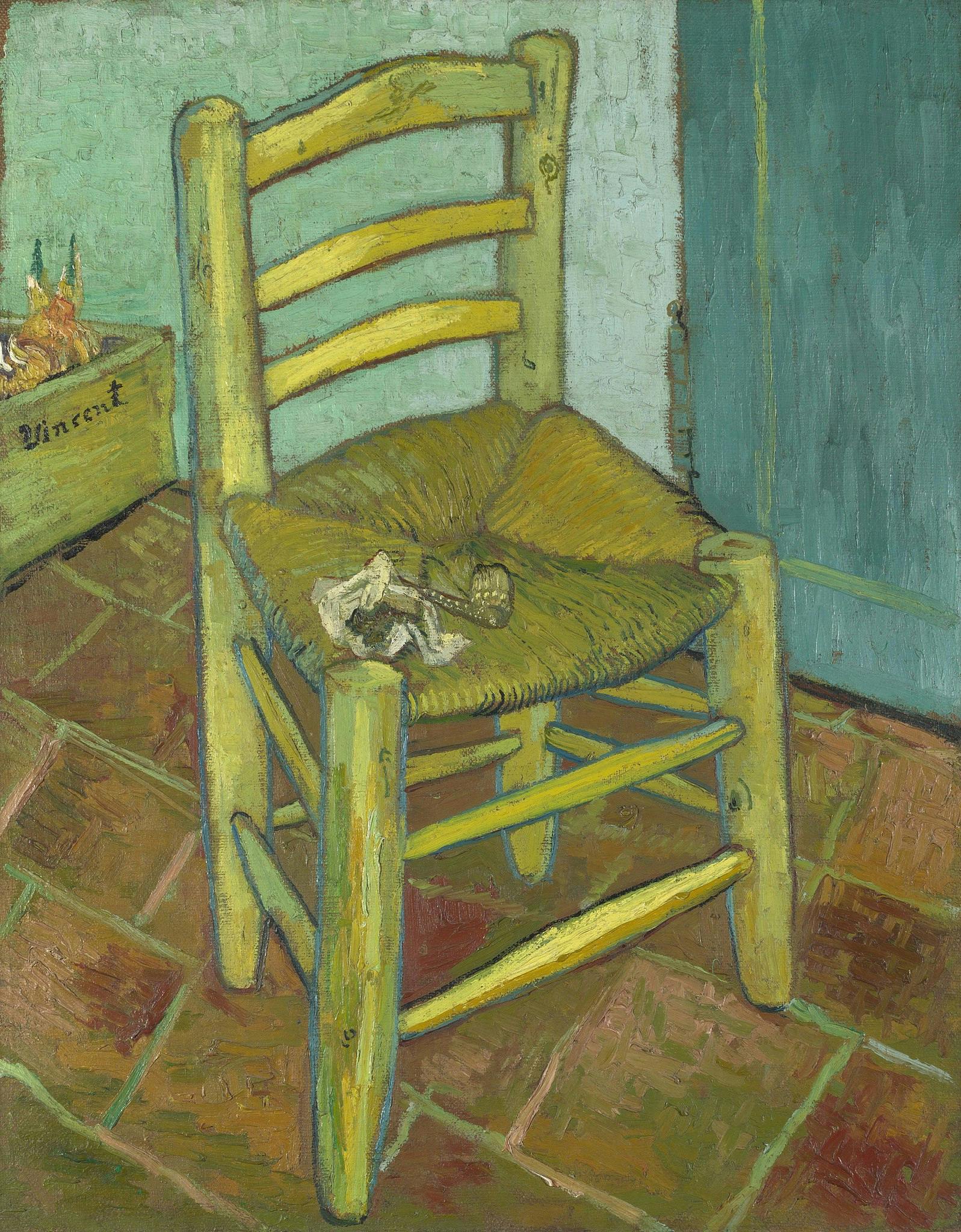 Van Gogh's Chair with Pipe - 1888 - Vincent Van Gogh  