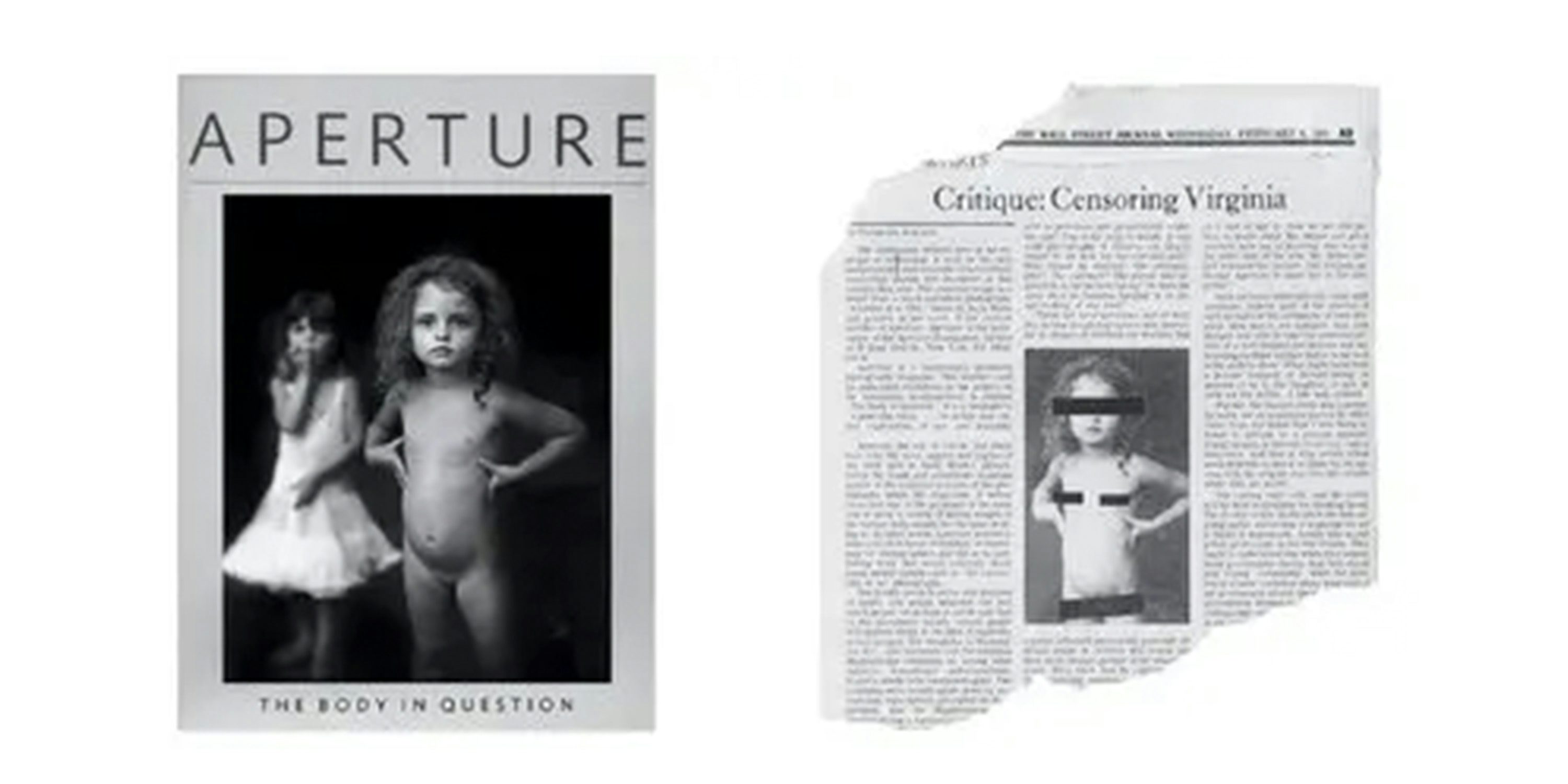 Sally Mann, cover of Aperture, 1990. WSJ “Critique: Censoring Virginia,” 1991