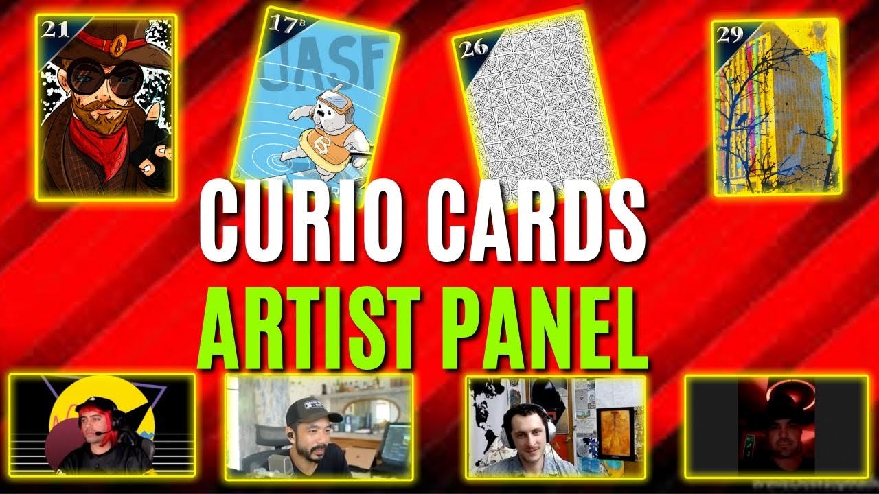 A Curio Cards artist panel with podcast host of ENS UPDATES, Kevforking.