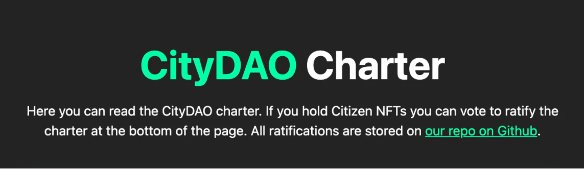 CityDAO--Consititutions分DAO