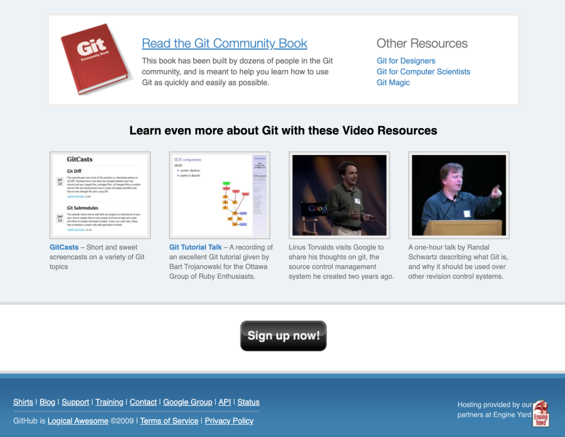 Internet Archive：2009 年 4 月 3 日 GitHub 正式网站
