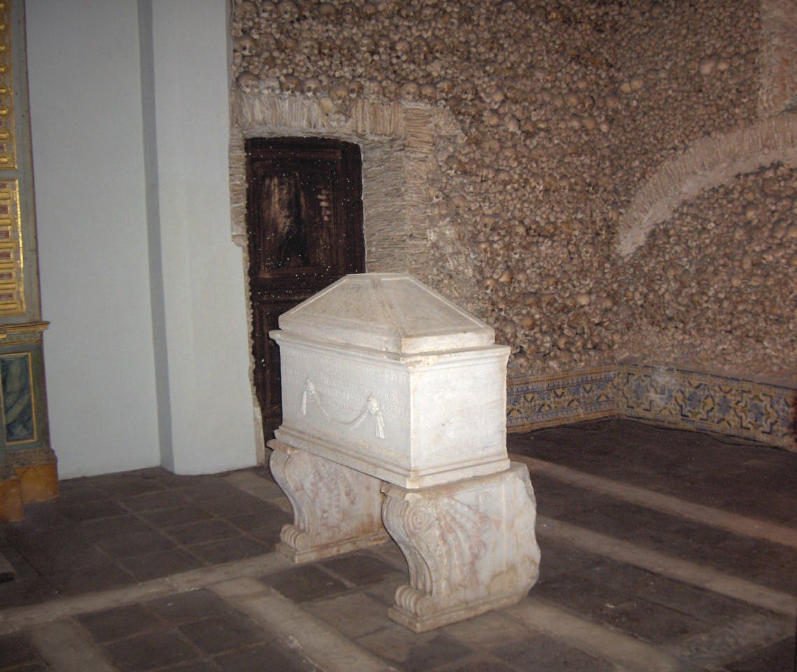 Ossuary with the bones of the founding monks