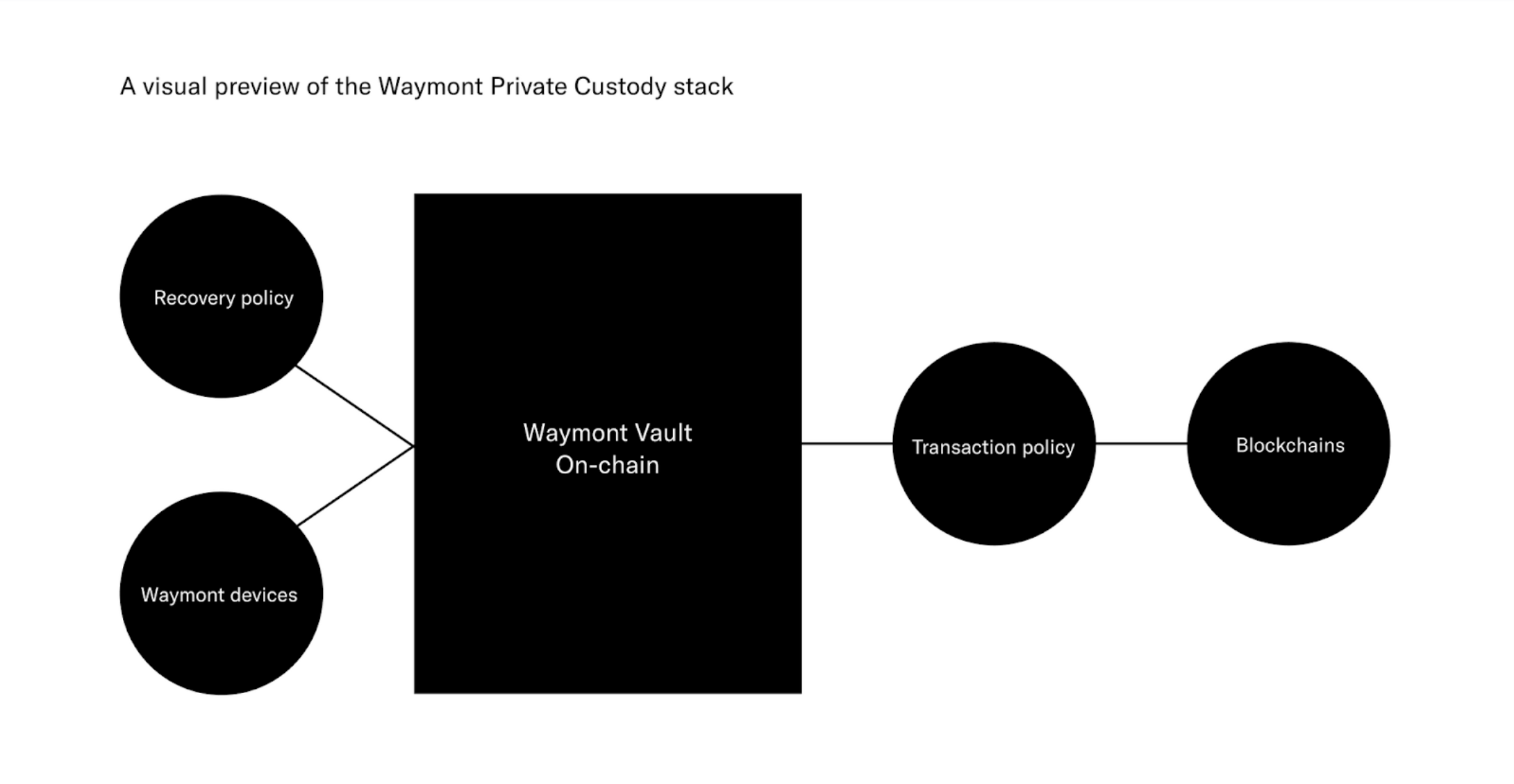 A visual preview of the Waymont Private Custody stack 