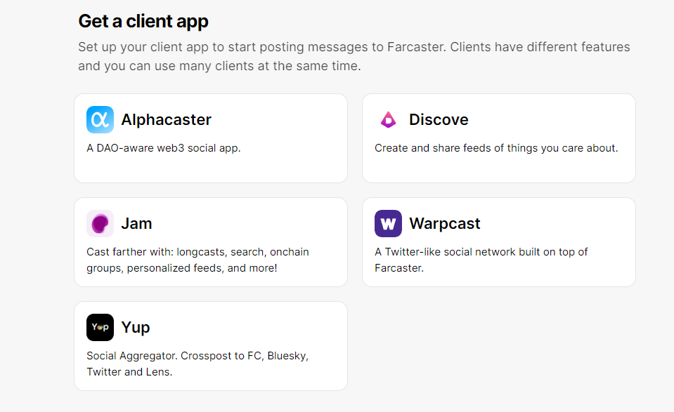 Farcaster客户端app应用