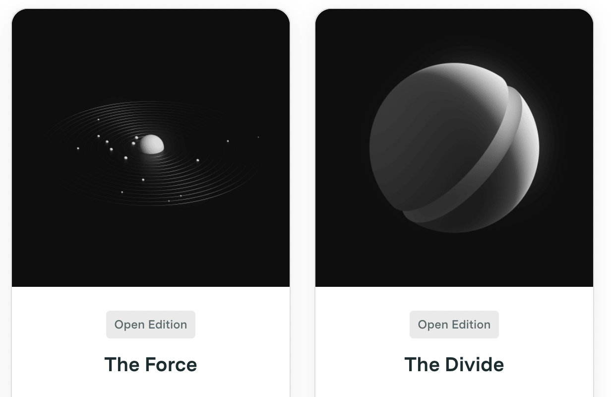 开放版中的两件 The Force 和 The Divide