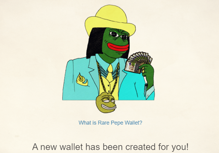 As soon as I got on the site, it built me a wallet.