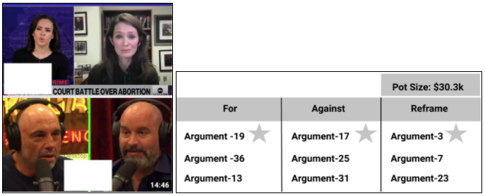 A Floating Layout Overlaid On Top of Broadcasts & Podcasts (left) | The MILE Artifact (right)