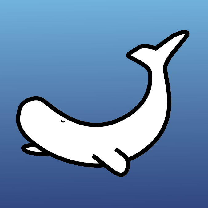 The white whale logo I drew. Isn't it pretty?