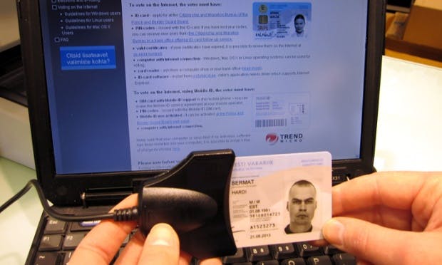 Internet voting in Estonia is based on state issued smart cards who provide the eID