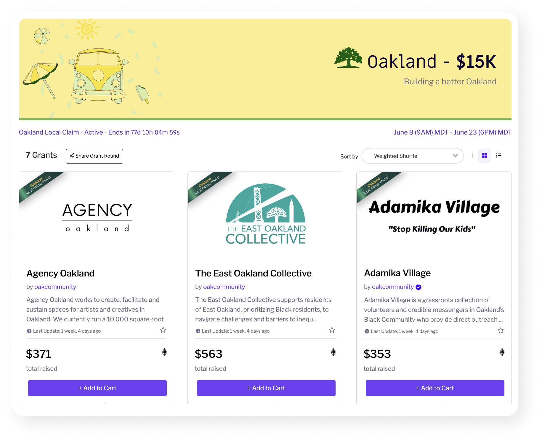 Gitcoin’s quadratic funding local cause round for Oakland