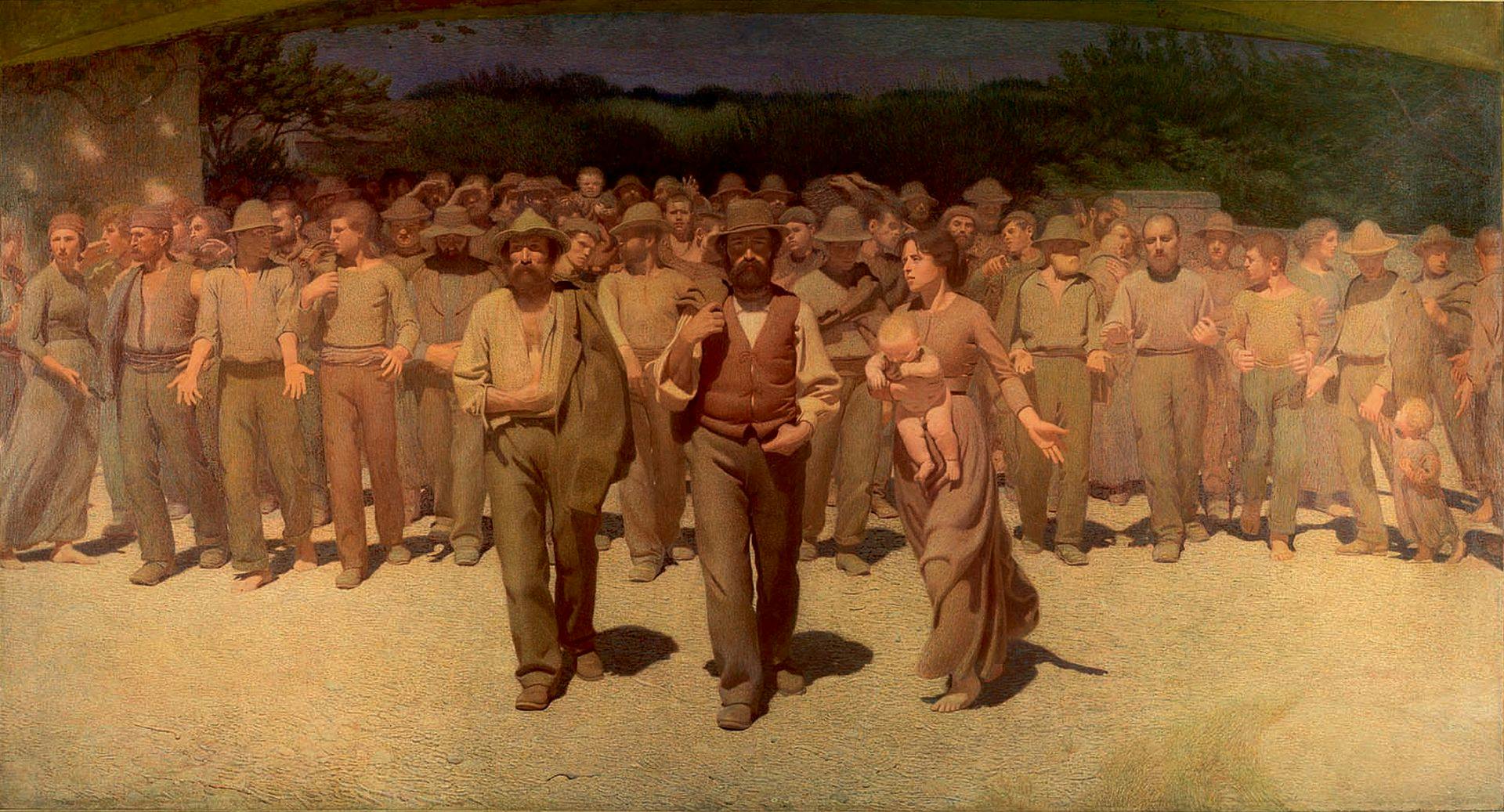 Giuseppe Pellizza da Volpedo: Il quarto stato. Oil on canvas, 1898-1901. Museo del Novecento di Milano. Souce: Wikipedia.