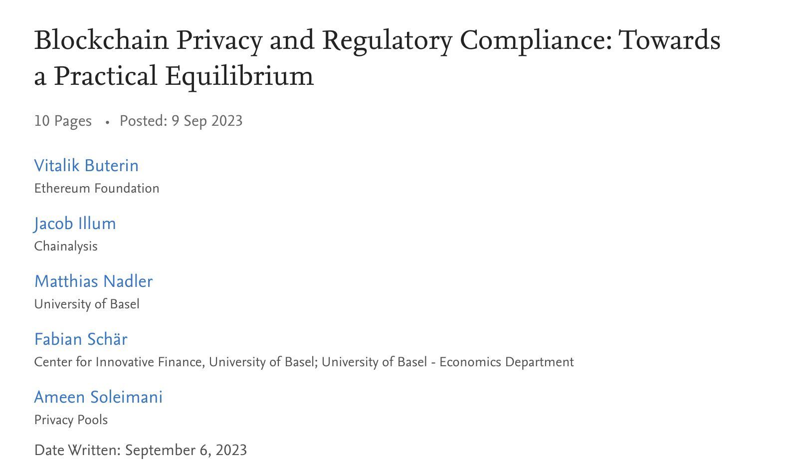"Privacy Pools" paper was one of the most cited privacy-related papers in 2023 (at least, on Twitter/X & in the media)