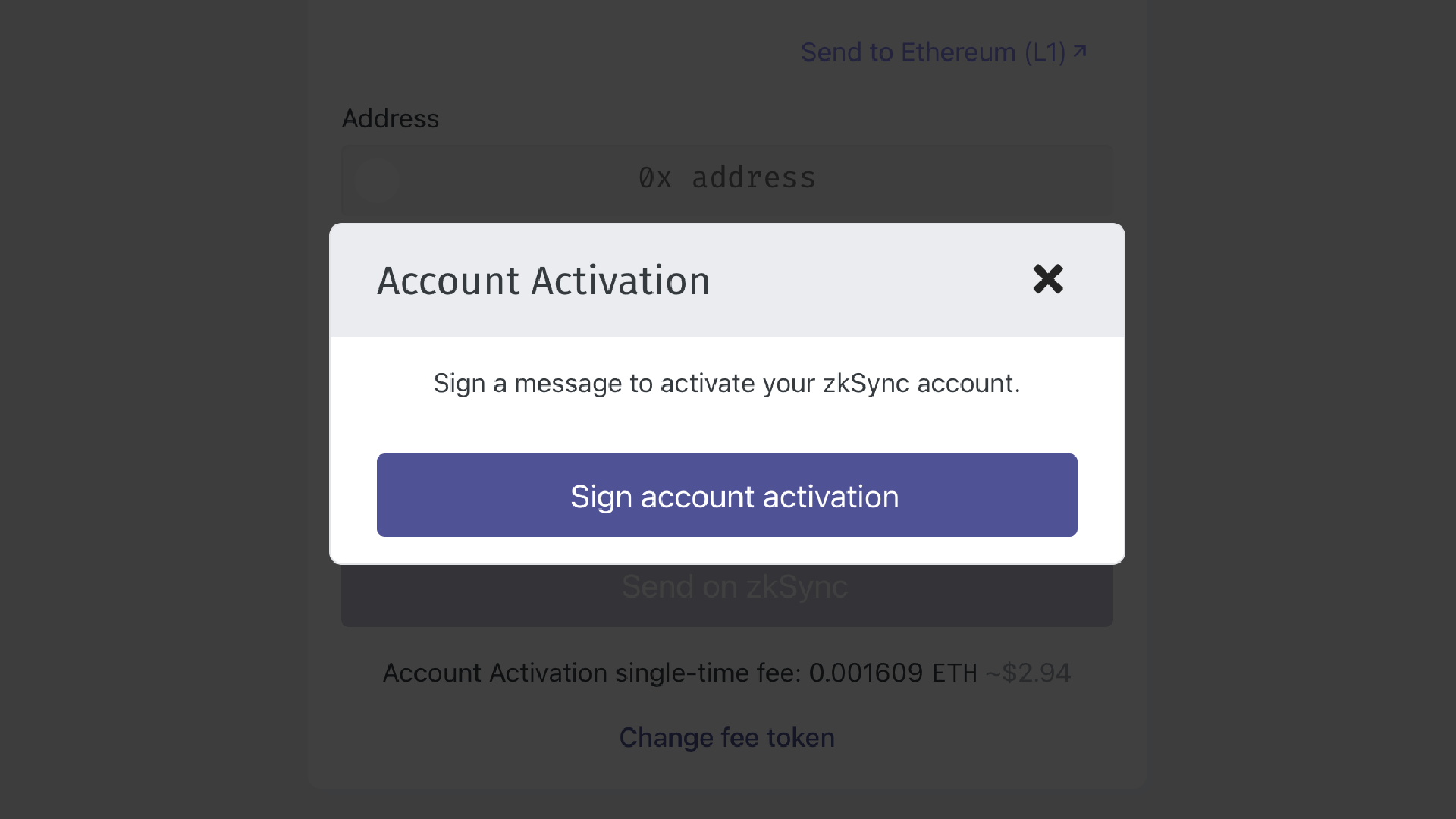 Sign Account Activation