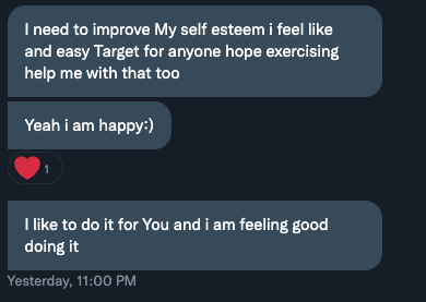 A very good boy who now works out instead of jerking off to mean dommes. I'm so proud of him. 