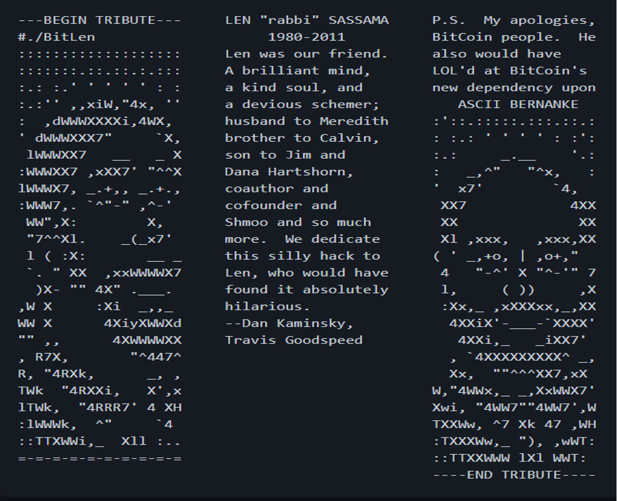 BitLen ASCII