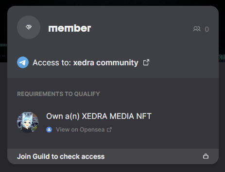 Screenshot of guild.xyz community page