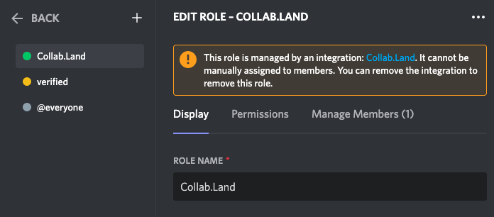 Collab.Land bot role should be the highest!