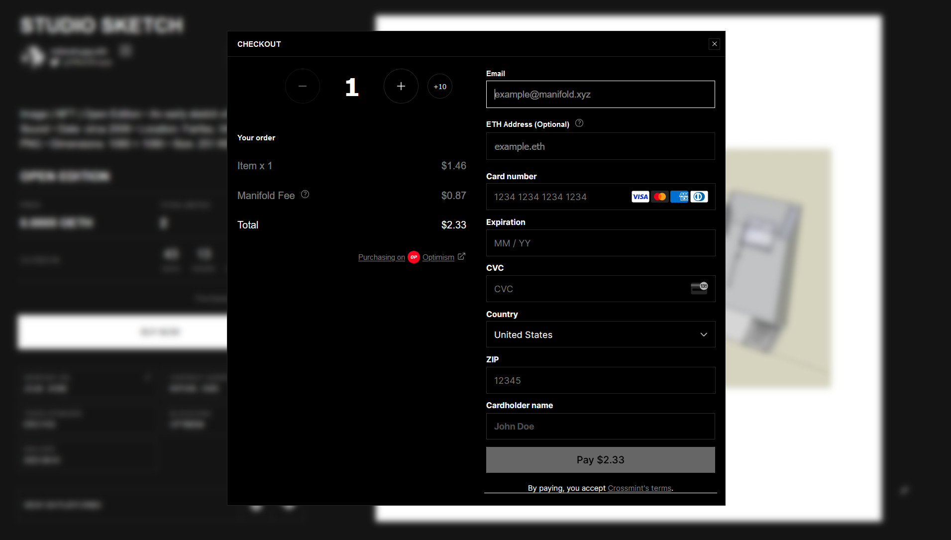 Next screen, with email and Pay by Card options.